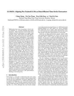 LLM4TS: Aligning Pre-Trained LLMs as Data-Efficient Time-Series
  Forecasters