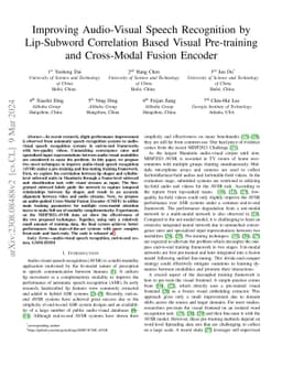 Improving Audio-Visual Speech Recognition by Lip-Subword Correlation
  Based Visual Pre-training and Cross-Modal Fusion Encoder