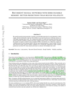 Recurrent Neural Networks with more flexible memory: better predictions
  than rough volatility