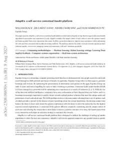 AdaptEx: A Self-Service Contextual Bandit Platform