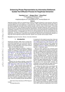 Enhancing Phrase Representation by Information Bottleneck Guided Text
  Diffusion Process for Keyphrase Extraction