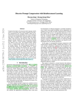 Discrete Prompt Compression with Reinforcement Learning
