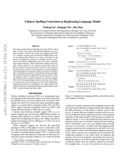 Chinese Spelling Correction as Rephrasing Language Model