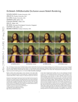 Dr.Bokeh: DiffeRentiable Occlusion-aware Bokeh Rendering