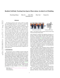 Realistic Full-Body Tracking from Sparse Observations via Joint-Level
  Modeling