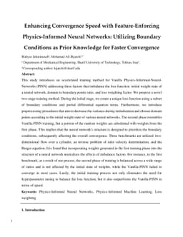 Enhancing Convergence Speed with Feature-Enforcing Physics-Informed
  Neural Networks: Utilizing Boundary Conditions as Prior Knowledge for Faster
  Convergence