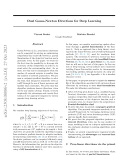 Dual Gauss-Newton Directions for Deep Learning