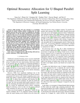 Optimal Resource Allocation for U-Shaped Parallel Split Learning
