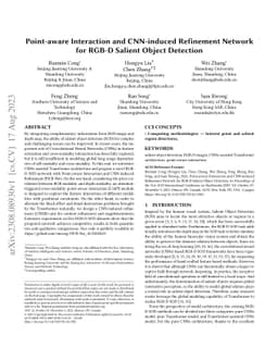 Point-aware Interaction and CNN-induced Refinement Network for RGB-D
  Salient Object Detection