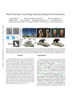 Watch Your Steps: Local Image and Scene Editing by Text Instructions