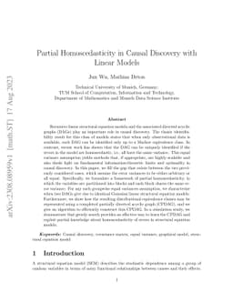 Partial Homoscedasticity in Causal Discovery with Linear Models