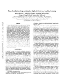 Neural oscillators for generalization of physics-informed machine
  learning