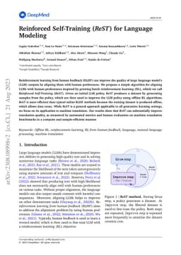 Reinforced Self-Training (ReST) for Language Modeling