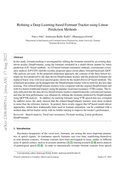 Refining a Deep Learning-based Formant Tracker using Linear Prediction
  Methods