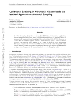 Conditional Sampling of Variational Autoencoders via Iterated
  Approximate Ancestral Sampling
