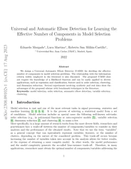 Universal and Automatic Elbow Detection for Learning the Effective
  Number of Components in Model Selection Problems