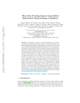How Does Pruning Impact Long-Tailed Multi-Label Medical Image
  Classifiers?