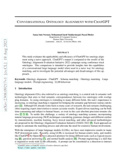 Conversational Ontology Alignment with ChatGPT