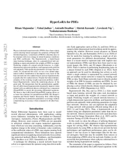 HyperLoRA for PDEs