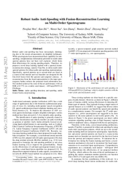 Robust Audio Anti-Spoofing with Fusion-Reconstruction Learning on
  Multi-Order Spectrograms