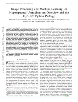 Image Processing and Machine Learning for Hyperspectral Unmixing: An
  Overview and the HySUPP Python Package