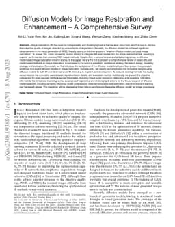 Diffusion Models for Image Restoration and Enhancement -- A
  Comprehensive Survey