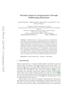 Metadata Improves Segmentation Through Multitasking Elicitation
