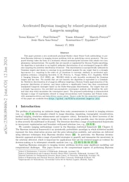 Accelerated Bayesian imaging by relaxed proximal-point Langevin sampling
