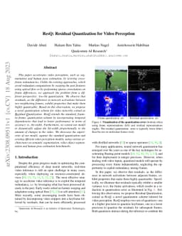 ResQ: Residual Quantization for Video Perception