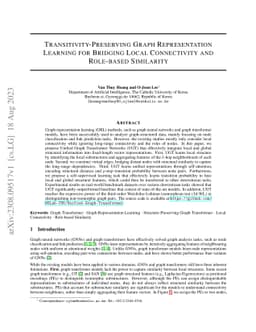 Transitivity-Preserving Graph Representation Learning for Bridging Local
  Connectivity and Role-based Similarity