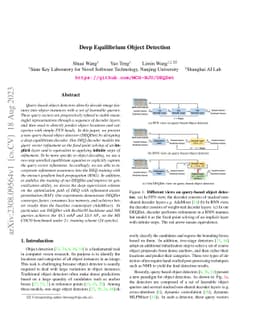 Deep Equilibrium Object Detection