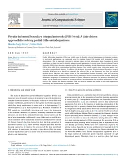 Physics-Informed Boundary Integral Networks (PIBI-Nets): A Data-Driven
  Approach for Solving Partial Differential Equations