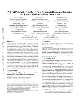 PoSynDA: Multi-Hypothesis Pose Synthesis Domain Adaptation for Robust 3D
  Human Pose Estimation