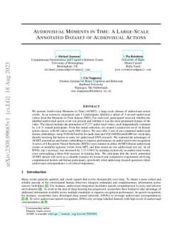 Audiovisual Moments in Time: A Large-Scale Annotated Dataset of
  Audiovisual Actions