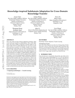 Knowledge-inspired Subdomain Adaptation for Cross-Domain Knowledge
  Transfer