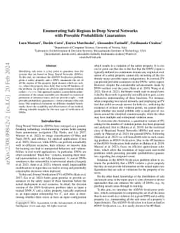 Enumerating Safe Regions in Deep Neural Networks with Provable
  Probabilistic Guarantees