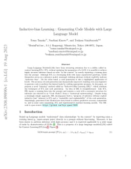 Inductive-bias Learning: Generating Code Models with Large Language
  Model