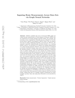 Imputing Brain Measurements Across Data Sets via Graph Neural Networks