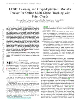 LEGO: Learning and Graph-Optimized Modular Tracker for Online
  Multi-Object Tracking with Point Clouds