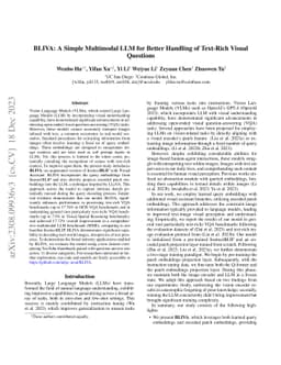 BLIVA: A Simple Multimodal LLM for Better Handling of Text-Rich Visual
  Questions