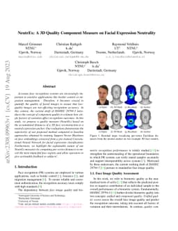 NeutrEx: A 3D Quality Component Measure on Facial Expression Neutrality