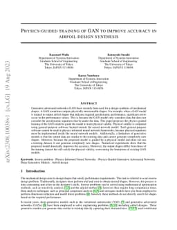 Physics-guided training of GAN to improve accuracy in airfoil design
  synthesis