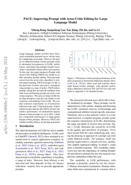 PACE: Improving Prompt with Actor-Critic Editing for Large Language
  Model