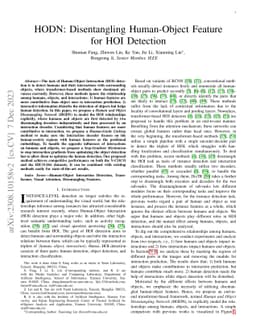HODN: Disentangling Human-Object Feature for HOI Detection