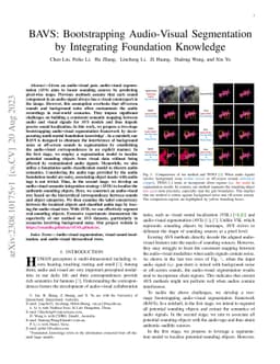 BAVS: Bootstrapping Audio-Visual Segmentation by Integrating Foundation
  Knowledge