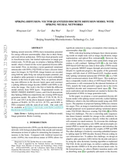 Spiking-Diffusion: Vector Quantized Discrete Diffusion Model with
  Spiking Neural Networks