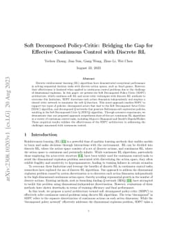 Soft Decomposed Policy-Critic: Bridging the Gap for Effective Continuous
  Control with Discrete RL