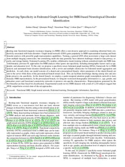 Preserving Specificity in Federated Graph Learning for fMRI-based
  Neurological Disorder Identification