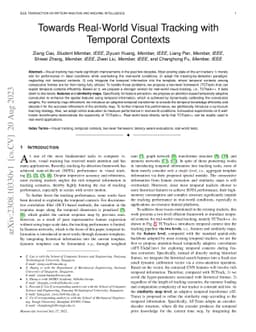 Towards Real-World Visual Tracking with Temporal Contexts