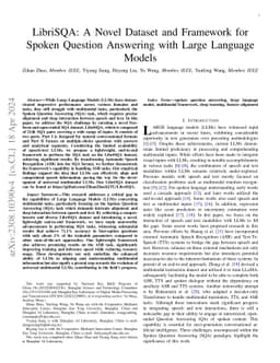 LibriSQA: A Novel Dataset and Framework for Spoken Question Answering
  with Large Language Models